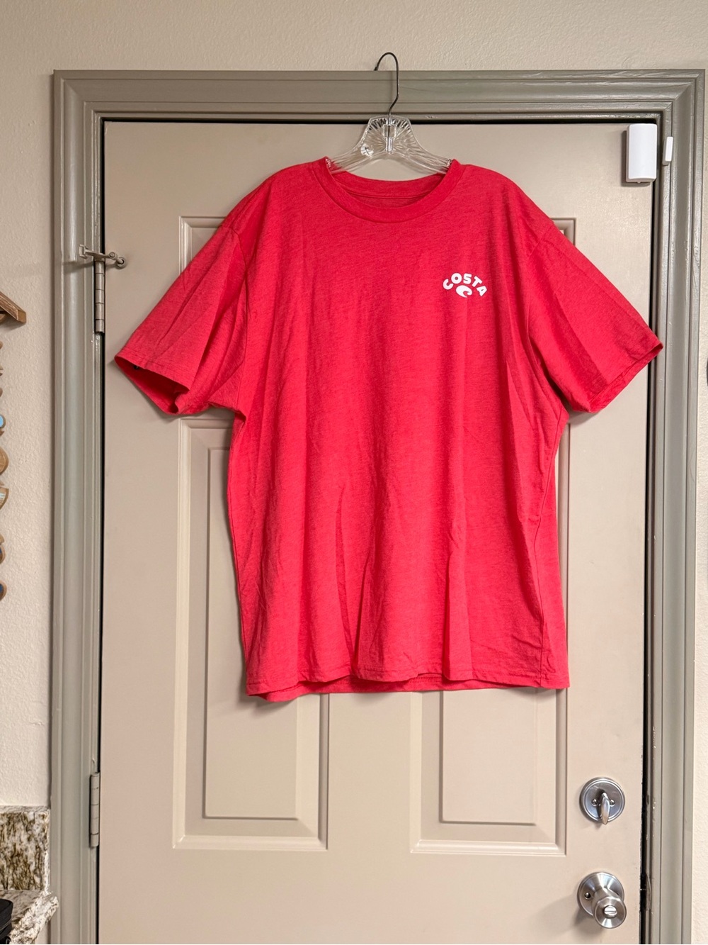Costa Men’s Size XL Short Sleeve Red with White Logo T-Shirt